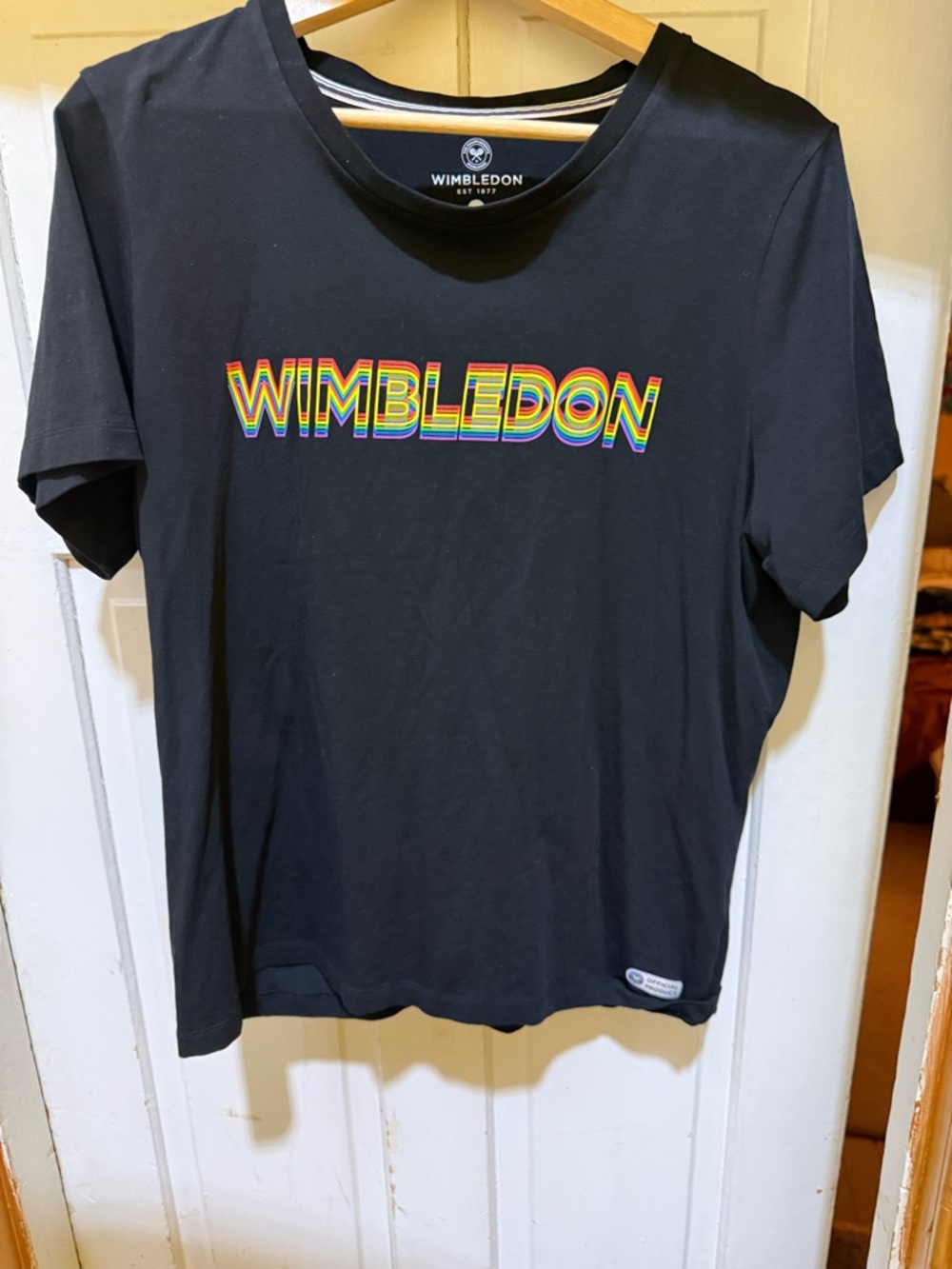 Wimbledon Official Rainbow Wordmark T-Shirt Rare